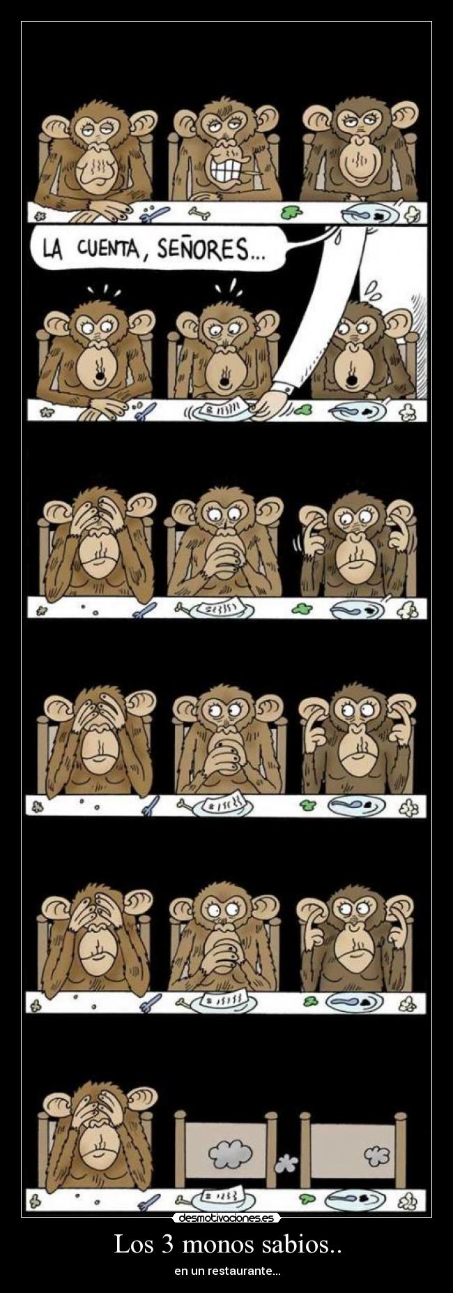 carteles los monos sabios desmotivaciones