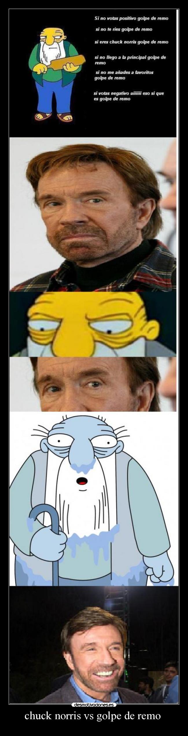 chuck norris vs golpe de remo -