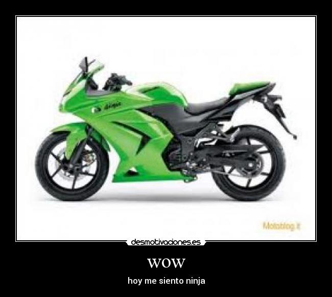 wow - hoy me siento ninja