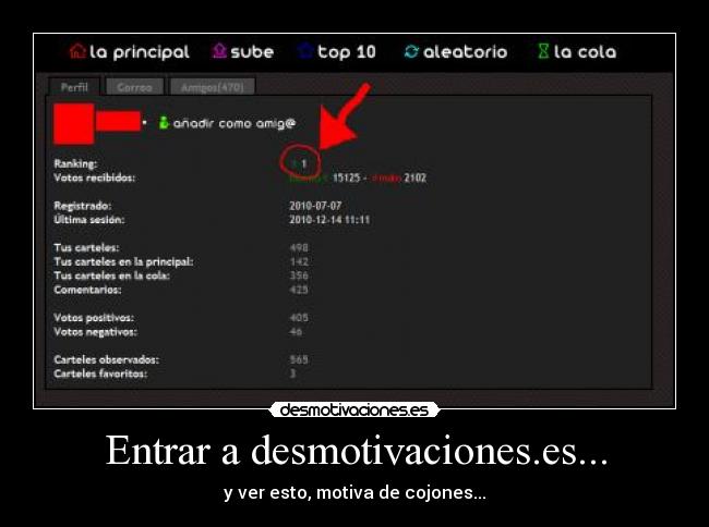 Entrar a desmotivaciones.es... - y ver esto, motiva de cojones...