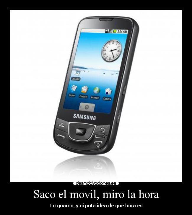 Saco el movil, miro la hora -