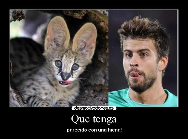 Que tenga - parecido con una hiena!