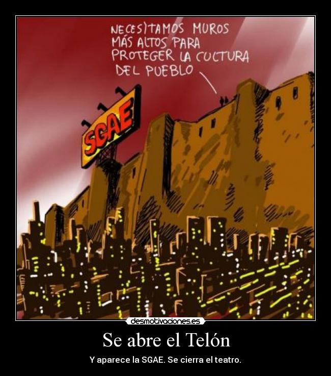 carteles sgae desmotivaciones