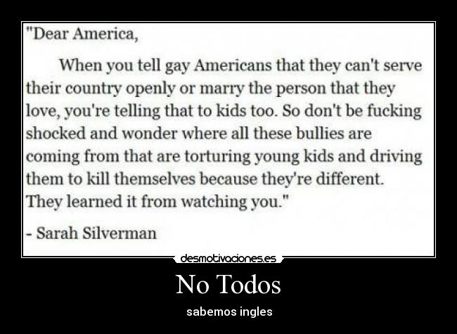 No Todos - sabemos ingles