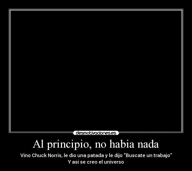 Al principio, no habia nada - 