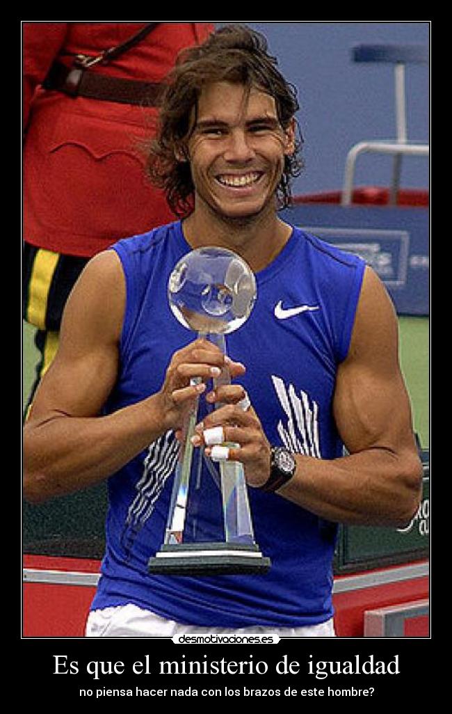 Es que el ministerio de igualdad - no piensa hacer nada con los brazos de este hombre?