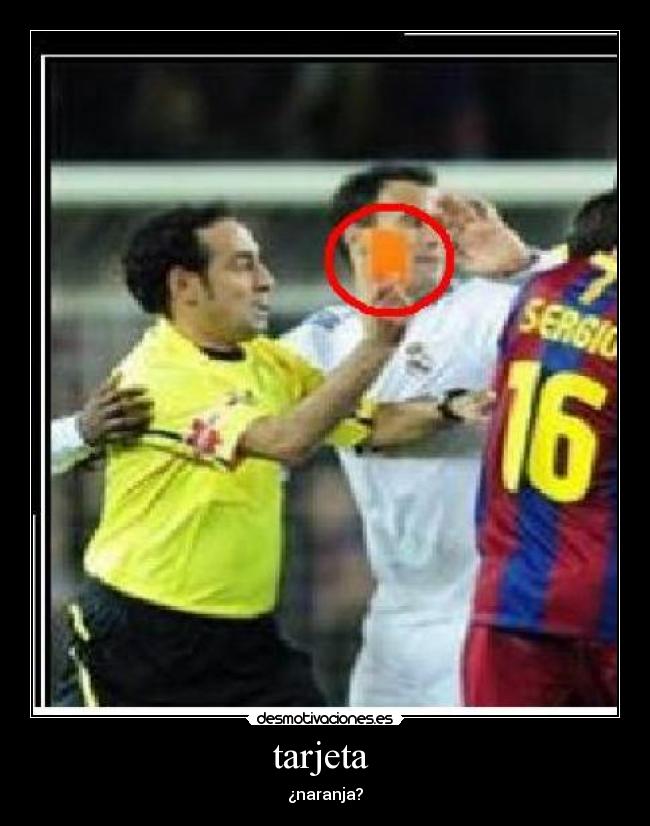 tarjeta - ¿naranja?