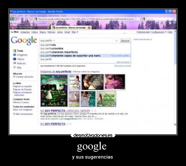 google - y sus sugerencias
