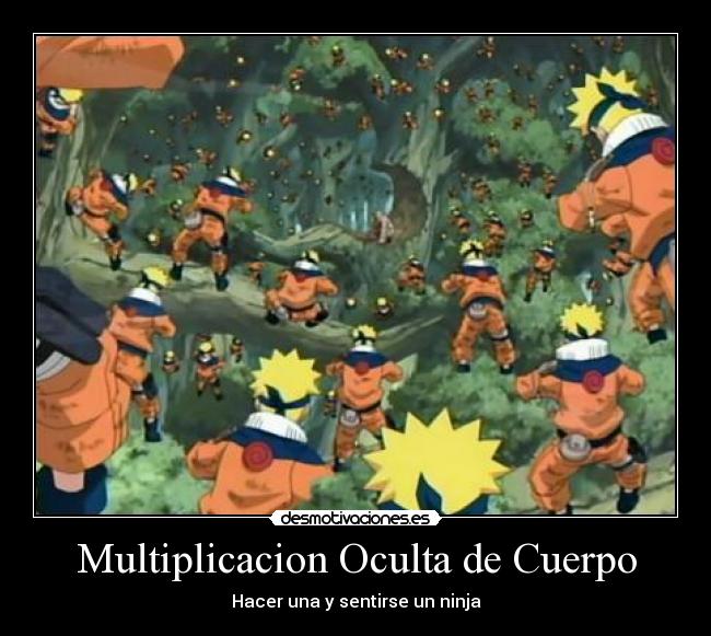 carteles naruto ninja multiplicacion desmotivaciones
