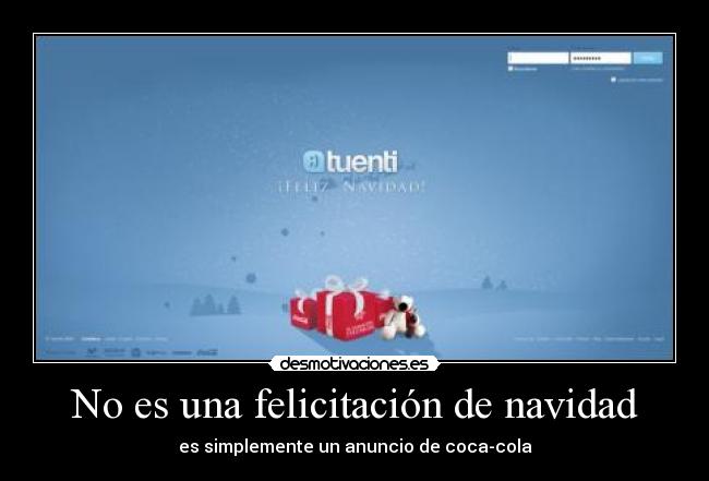 No es una felicitación de navidad -
