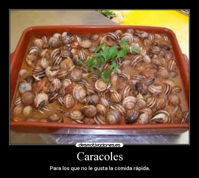 Caracoles - Para los que no le gusta la comida rápida.