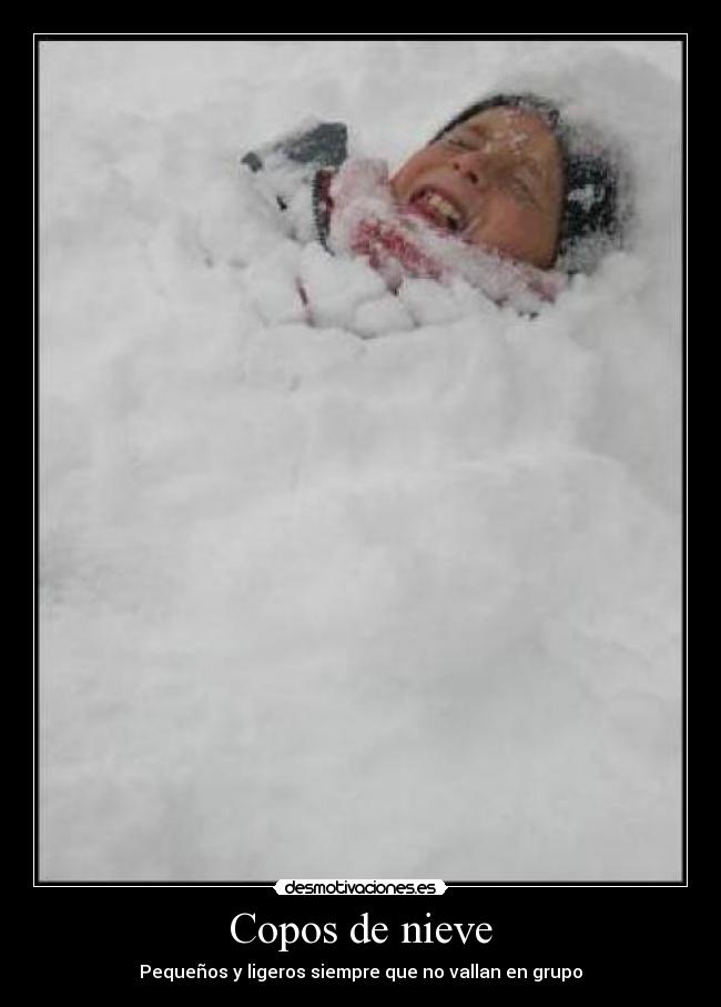 Copos de nieve - Pequeños y ligeros siempre que no vallan en grupo