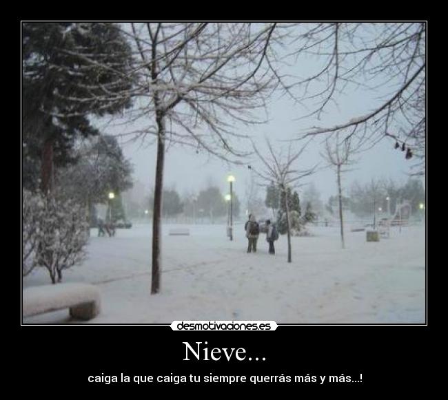 Nieve... - caiga la que caiga tu siempre querrás más y más...!