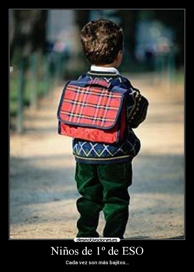 Niños de 1º de ESO - Cada vez son más bajitos...