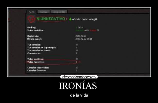 IRONÍAS - de la vida