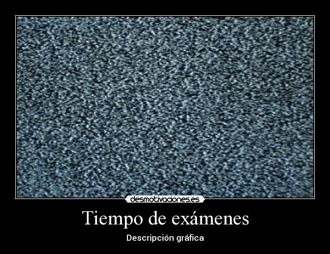 Tiempo de exámenes - Descripción gráfica