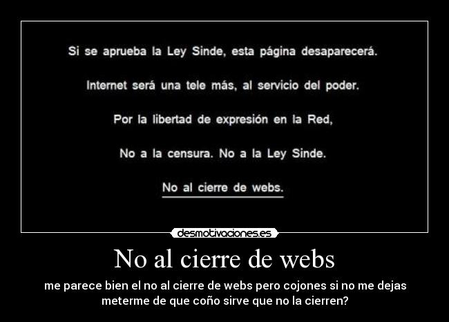 No al cierre de webs - 