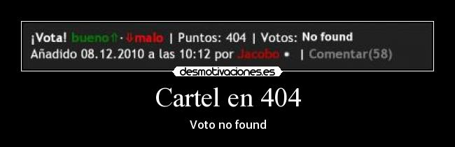 Cartel en 404 -
