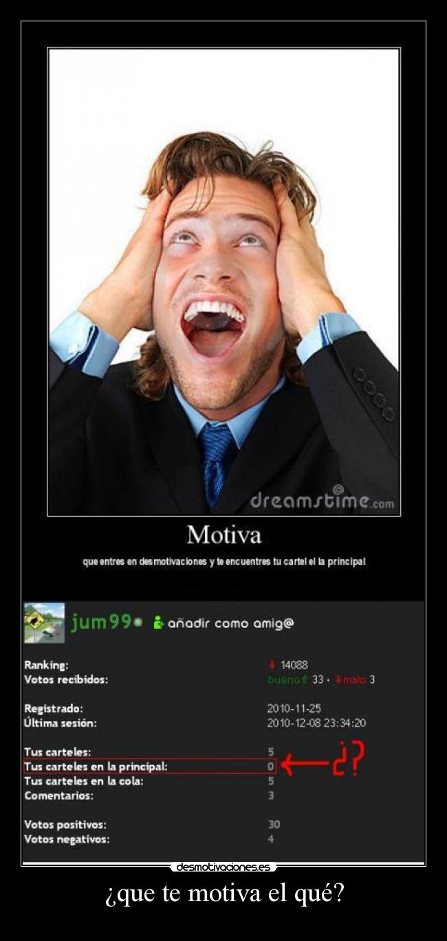 ¿que te motiva el qué? -