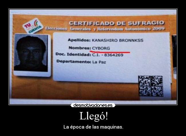 Llegó! - La época de las maquinas.