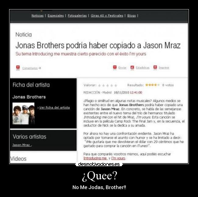 ¿Quee? - No Me Jodas, Brother!!