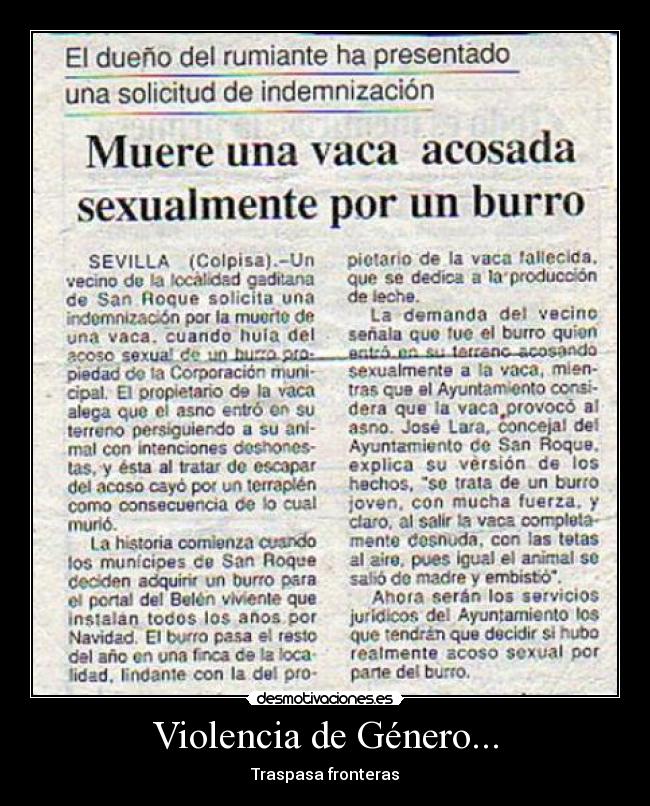 Violencia de Género... - Traspasa fronteras