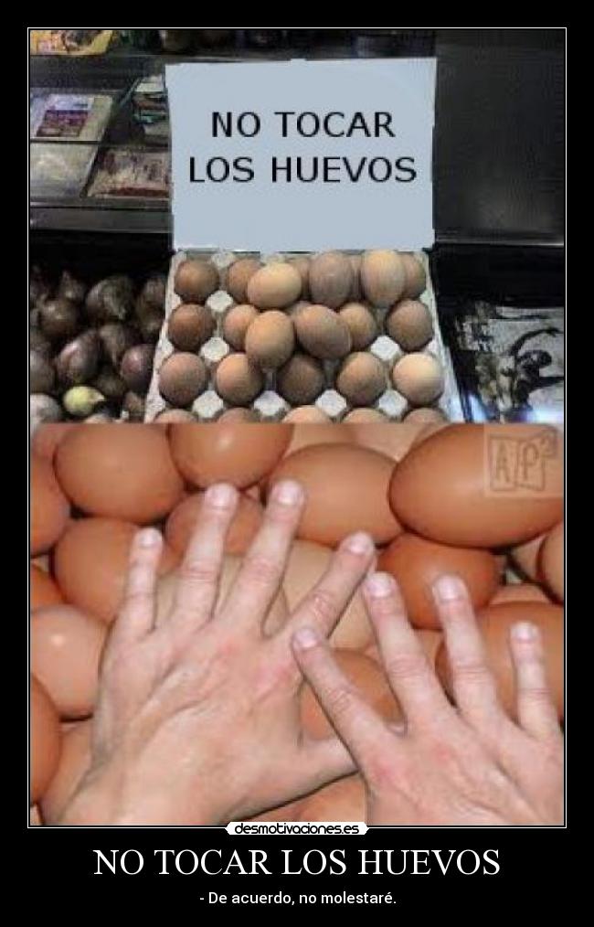 NO TOCAR LOS HUEVOS - - De acuerdo, no molestaré.