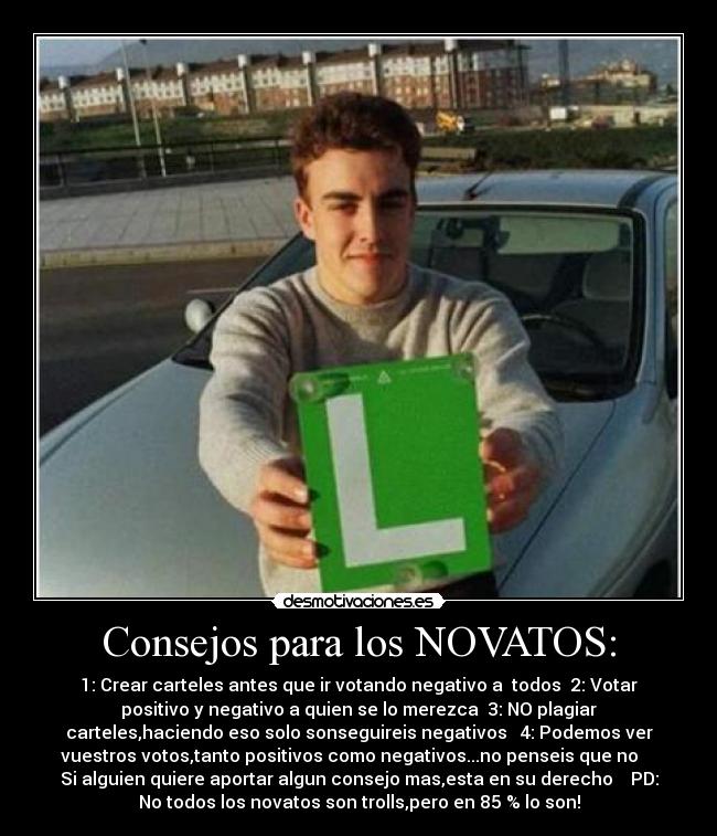 Consejos para los NOVATOS: - 