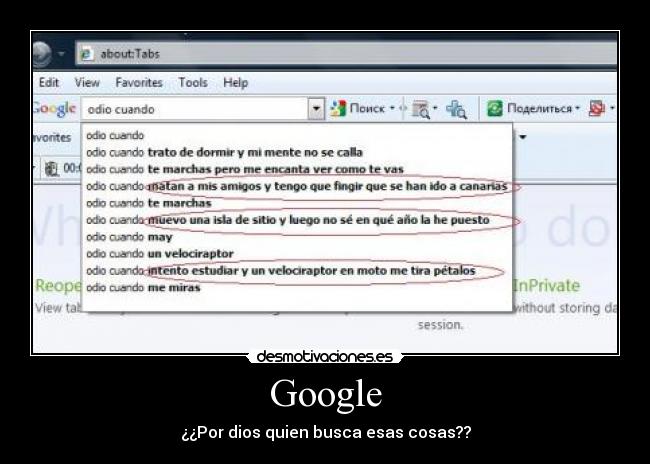 Google - ¿¿Por dios quien busca esas cosas??