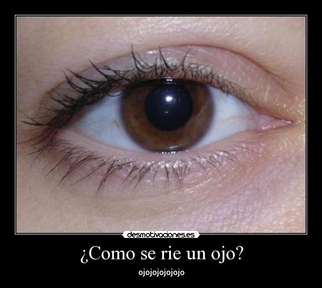 ¿Como se rie un ojo? - 