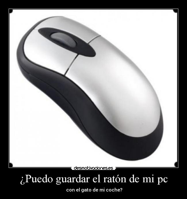 ¿Puedo guardar el ratón de mi pc - con el gato de mi coche?