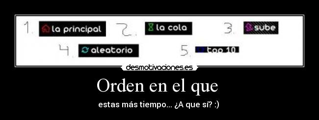 Orden en el que -
