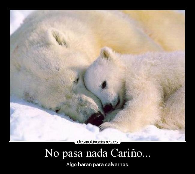 No pasa nada Cariño... - Algo haran para salvarnos.