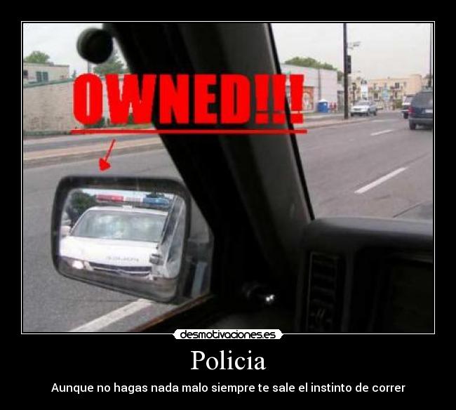 Policia - Aunque no hagas nada malo siempre te sale el instinto de correr