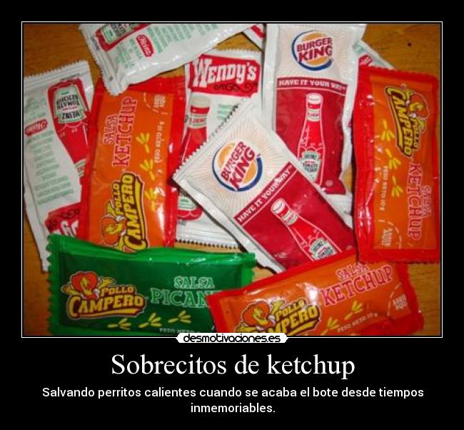 Sobrecitos de ketchup -