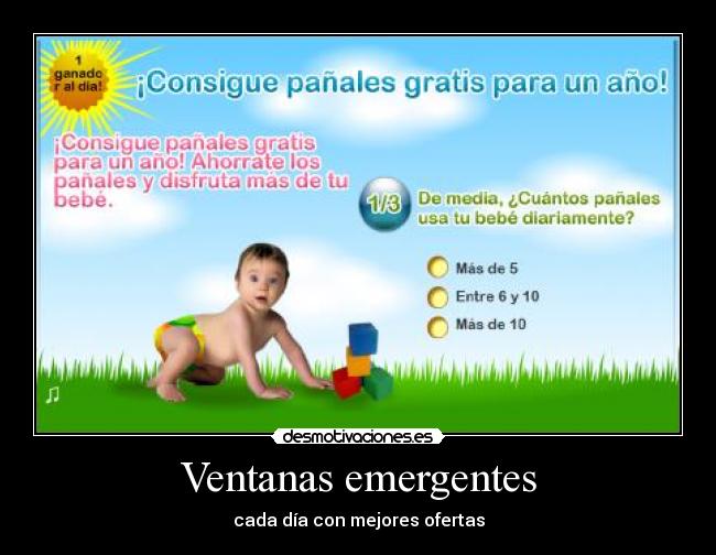 Ventanas emergentes - cada día con mejores ofertas