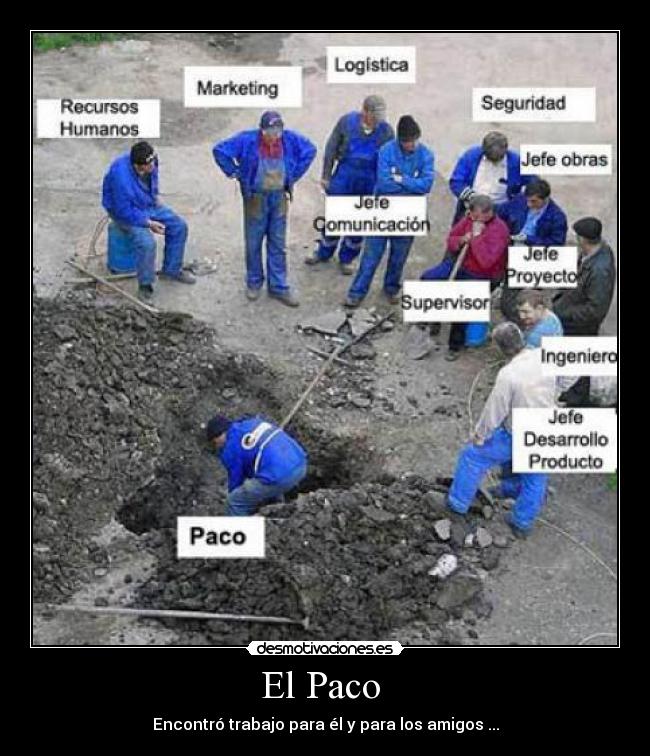 El Paco - Encontró trabajo para él y para los amigos ...