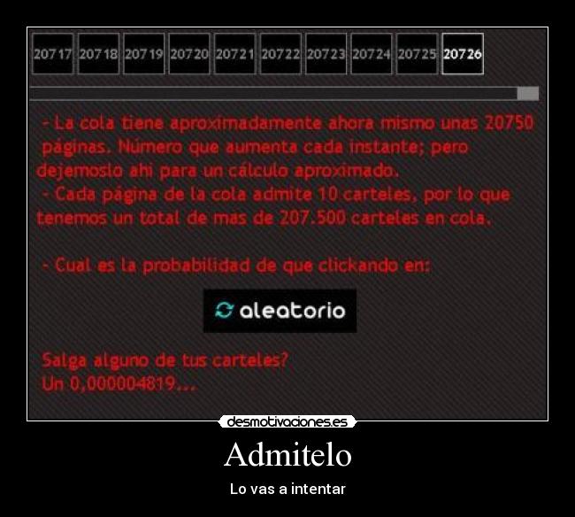 Admitelo - Lo vas a intentar