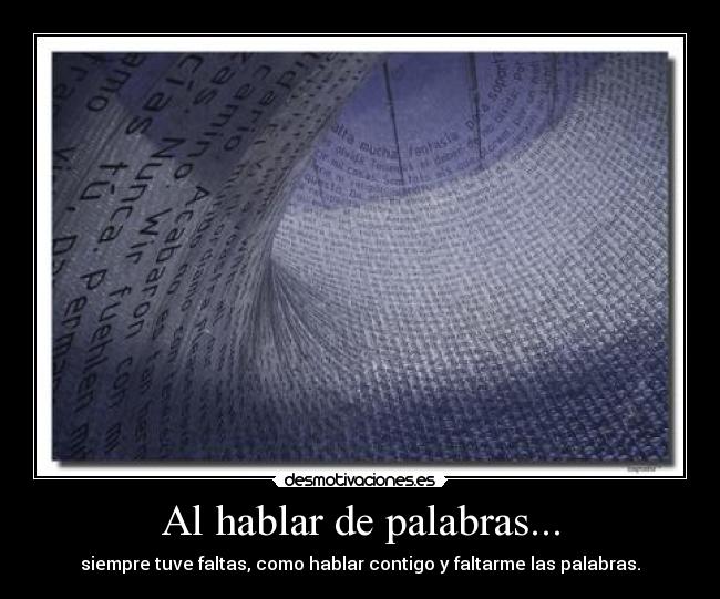 Al hablar de palabras... -