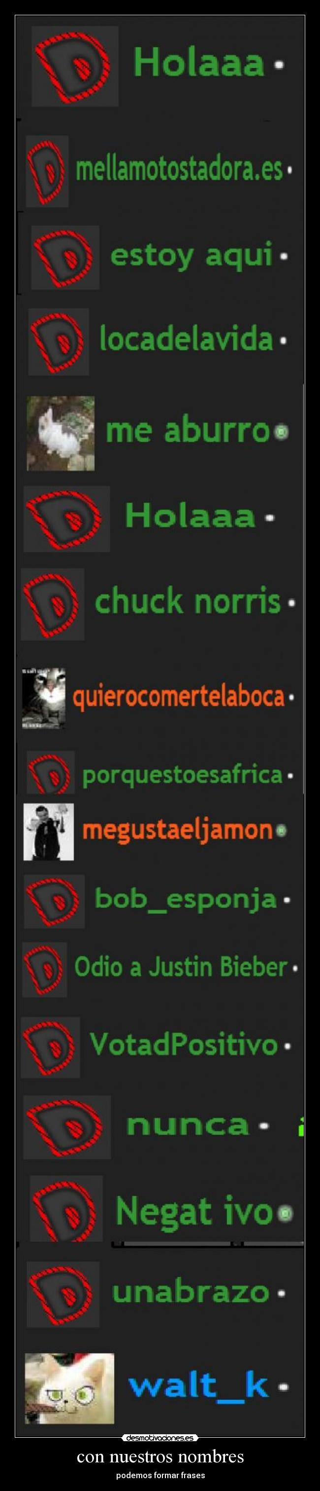 con nuestros nombres - 