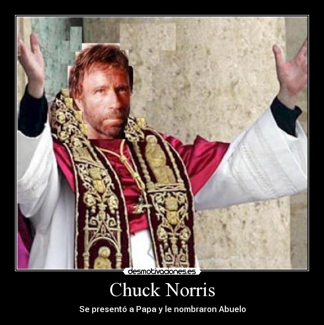 Chuck Norris - Se presentó a Papa y le nombraron Abuelo