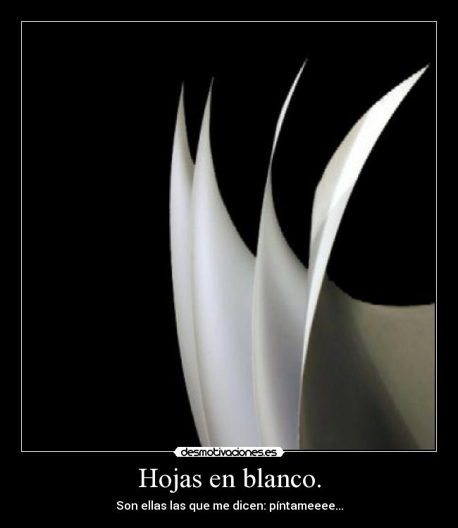 Hojas en blanco. -