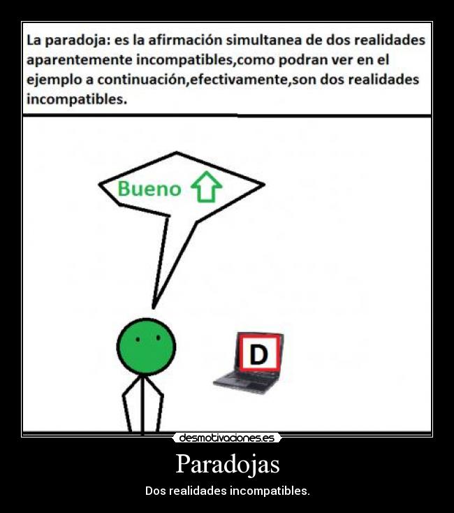 Paradojas - Dos realidades incompatibles.