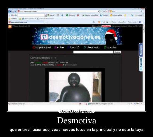 Desmotiva - que entres ilusionado, veas nuevas fotos en la principal y no este la tuya
