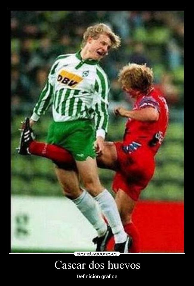 Cascar dos huevos - Definición gráfica