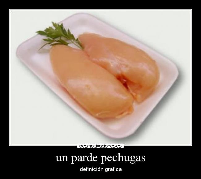 un parde pechugas - definición grafica