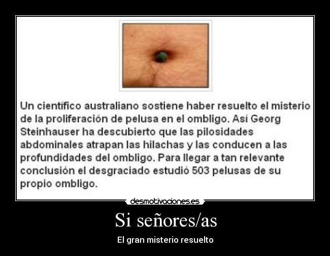 Si señores/as - El gran misterio resuelto