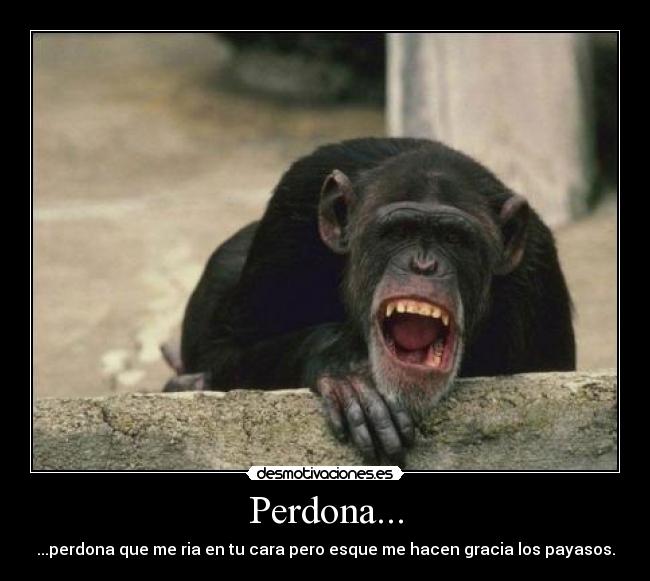 Perdona... - ...perdona que me ria en tu cara pero esque me hacen gracia los payasos.