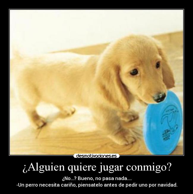 ¿Alguien quiere jugar conmigo? - 