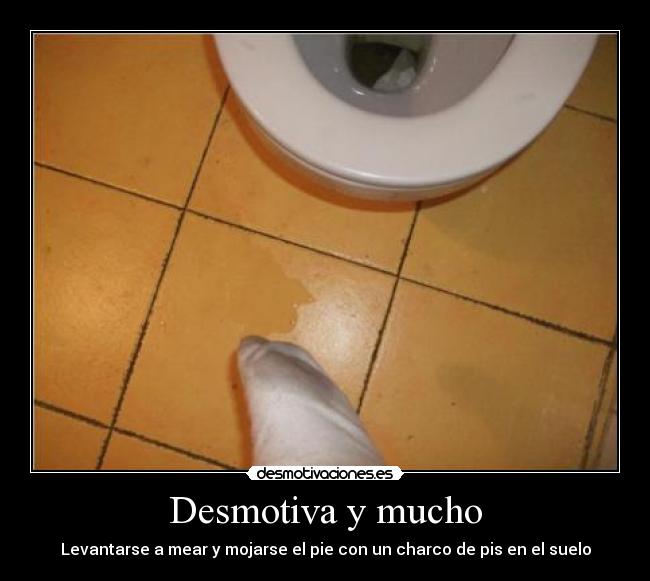 Desmotiva y mucho - Levantarse a mear y mojarse el pie con un charco de pis en el suelo